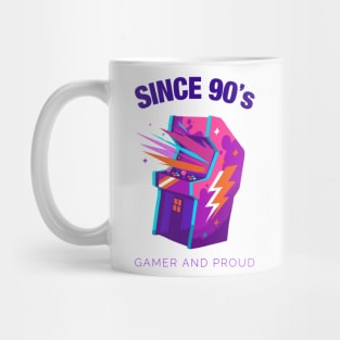 Since 90s Gamer and Proud - Gamer gift - Retro Videogame Mug